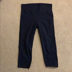Navy Athleta Leggings Elation Capri